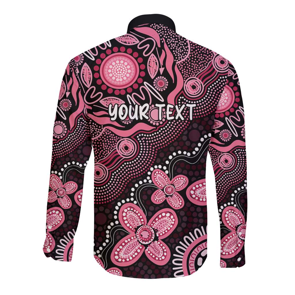 Honoring 50 Years of NAIDOC 2025 Personalised Long Sleeve Button Shirt Pink Power