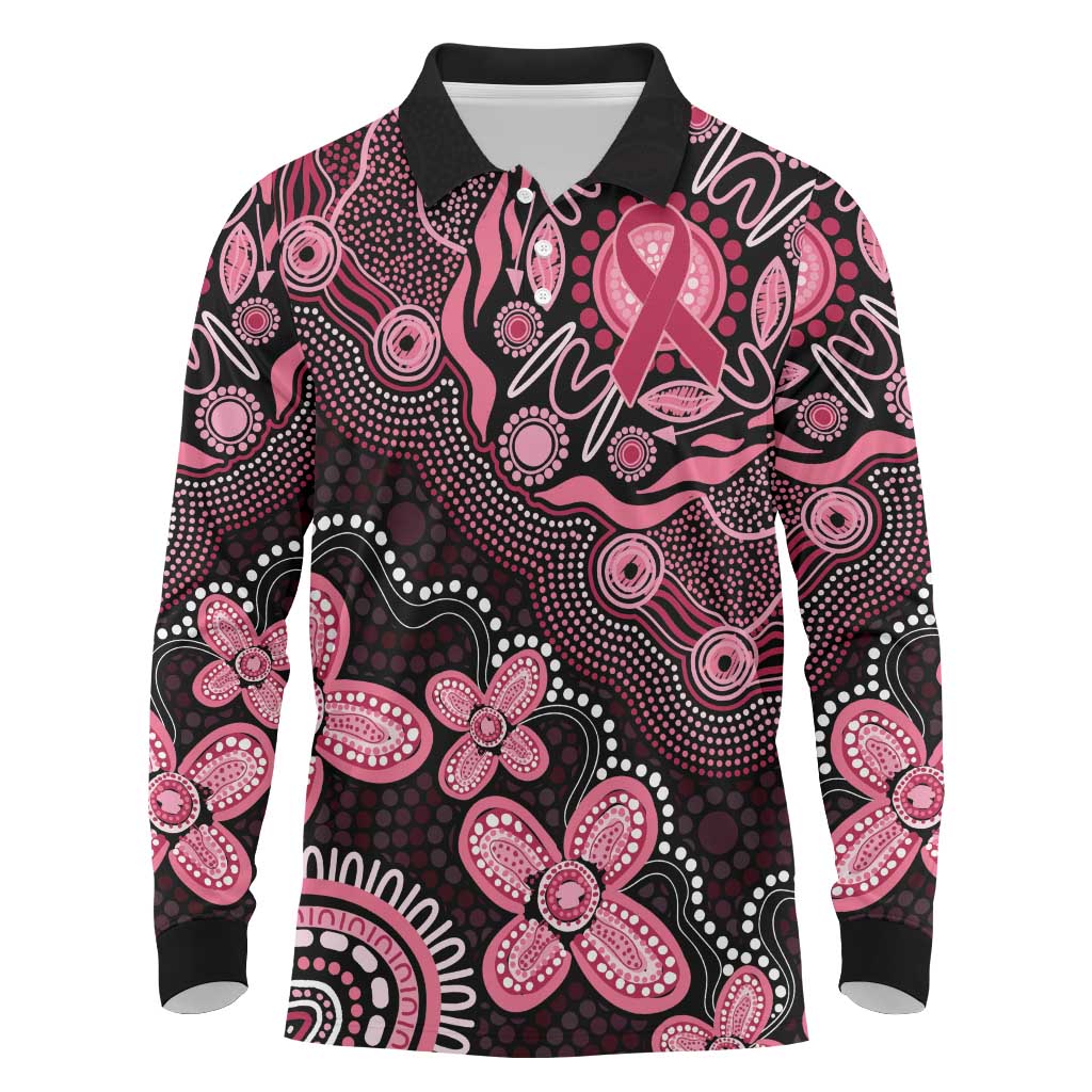Honoring 50 Years of NAIDOC 2025 Personalised Long Sleeve Polo Shirt Pink Power