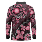 Honoring 50 Years of NAIDOC 2025 Personalised Long Sleeve Polo Shirt Pink Power