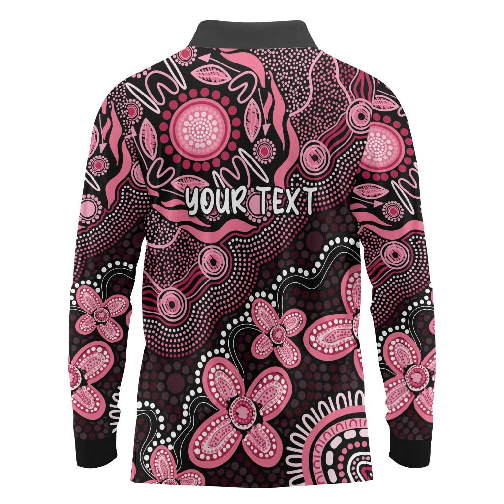 Honoring 50 Years of NAIDOC 2025 Personalised Long Sleeve Polo Shirt Pink Power