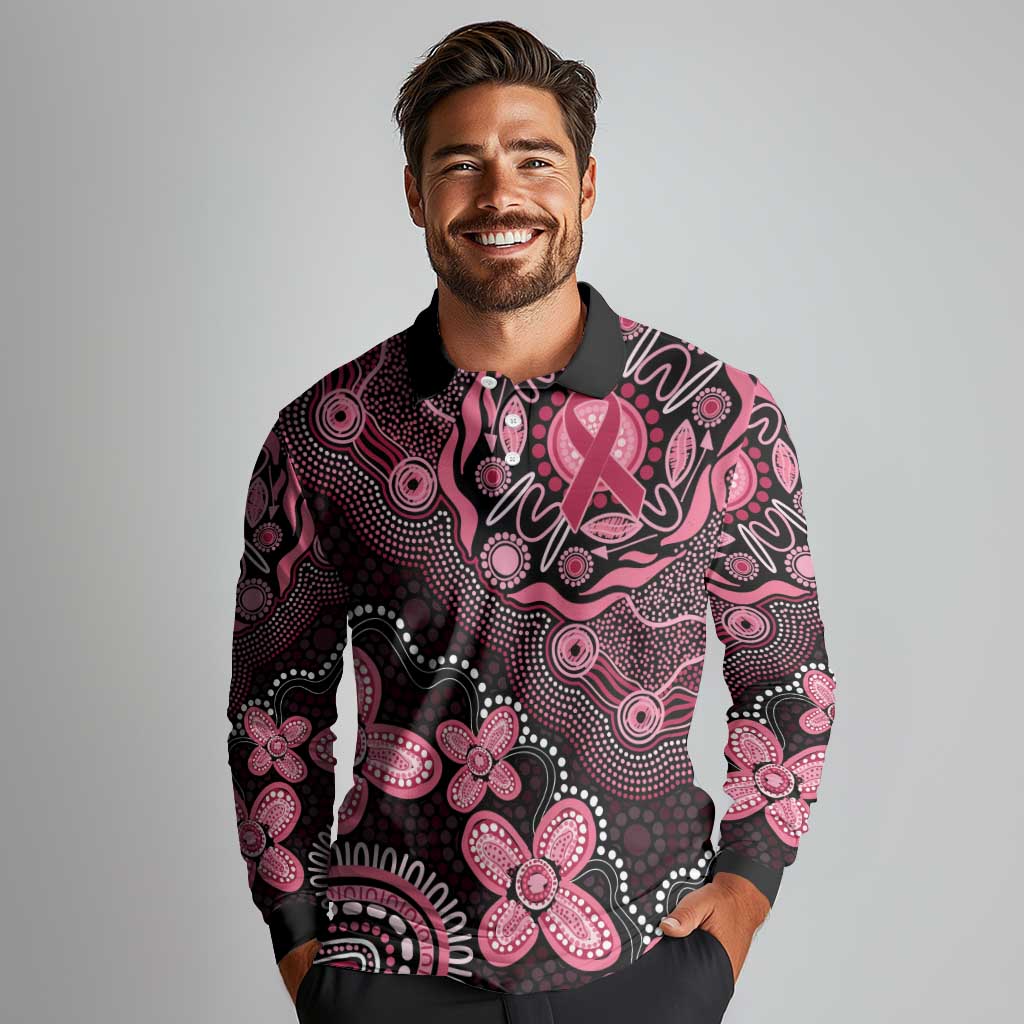 Honoring 50 Years of NAIDOC 2025 Personalised Long Sleeve Polo Shirt Pink Power
