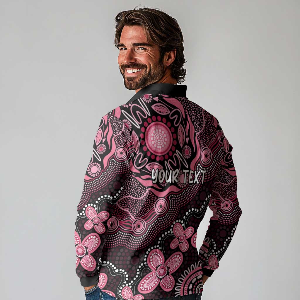Honoring 50 Years of NAIDOC 2025 Personalised Long Sleeve Polo Shirt Pink Power