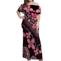 Honoring 50 Years of NAIDOC 2025 Personalised Off Shoulder Maxi Dress Pink Power