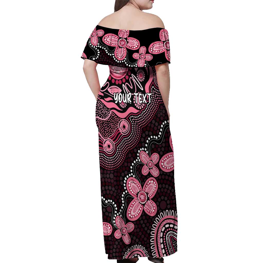 Honoring 50 Years of NAIDOC 2025 Personalised Off Shoulder Maxi Dress Pink Power