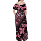 Honoring 50 Years of NAIDOC 2025 Personalised Off Shoulder Maxi Dress Pink Power