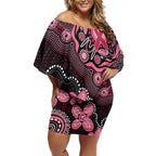 Honoring 50 Years of NAIDOC 2025 Personalised Off Shoulder Short Dress Pink Power