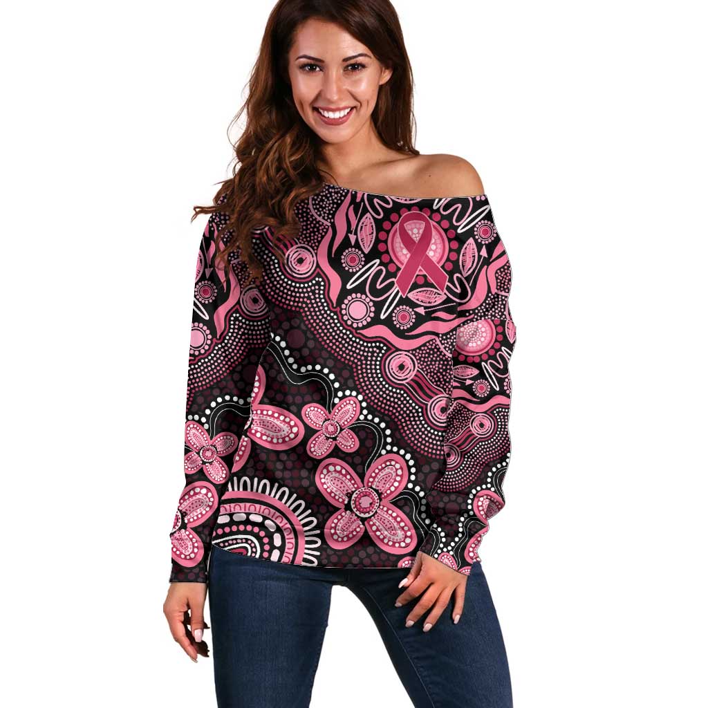 Honoring 50 Years of NAIDOC 2025 Personalised Off Shoulder Sweater Pink Power