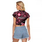 Honoring 50 Years of NAIDOC 2025 Personalised Raglan Cropped T Shirt Pink Power