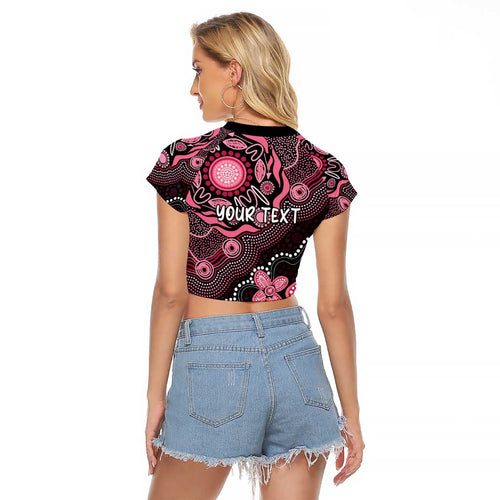 Honoring 50 Years of NAIDOC 2025 Personalised Raglan Cropped T Shirt Pink Power
