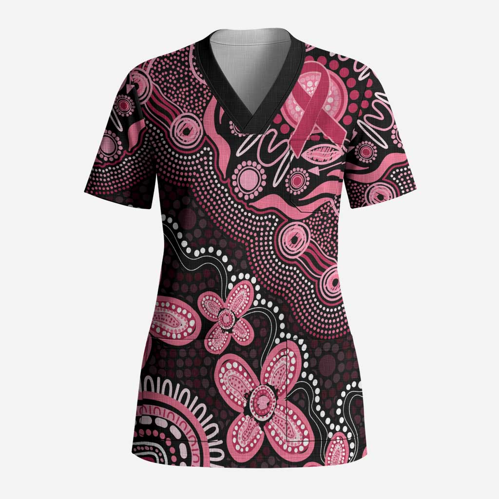 Honoring 50 Years of NAIDOC 2025 Personalised Scrub Top Pink Power - Aussie Hoodie