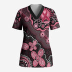 Honoring 50 Years of NAIDOC 2025 Personalised Scrub Top Pink Power - Aussie Hoodie