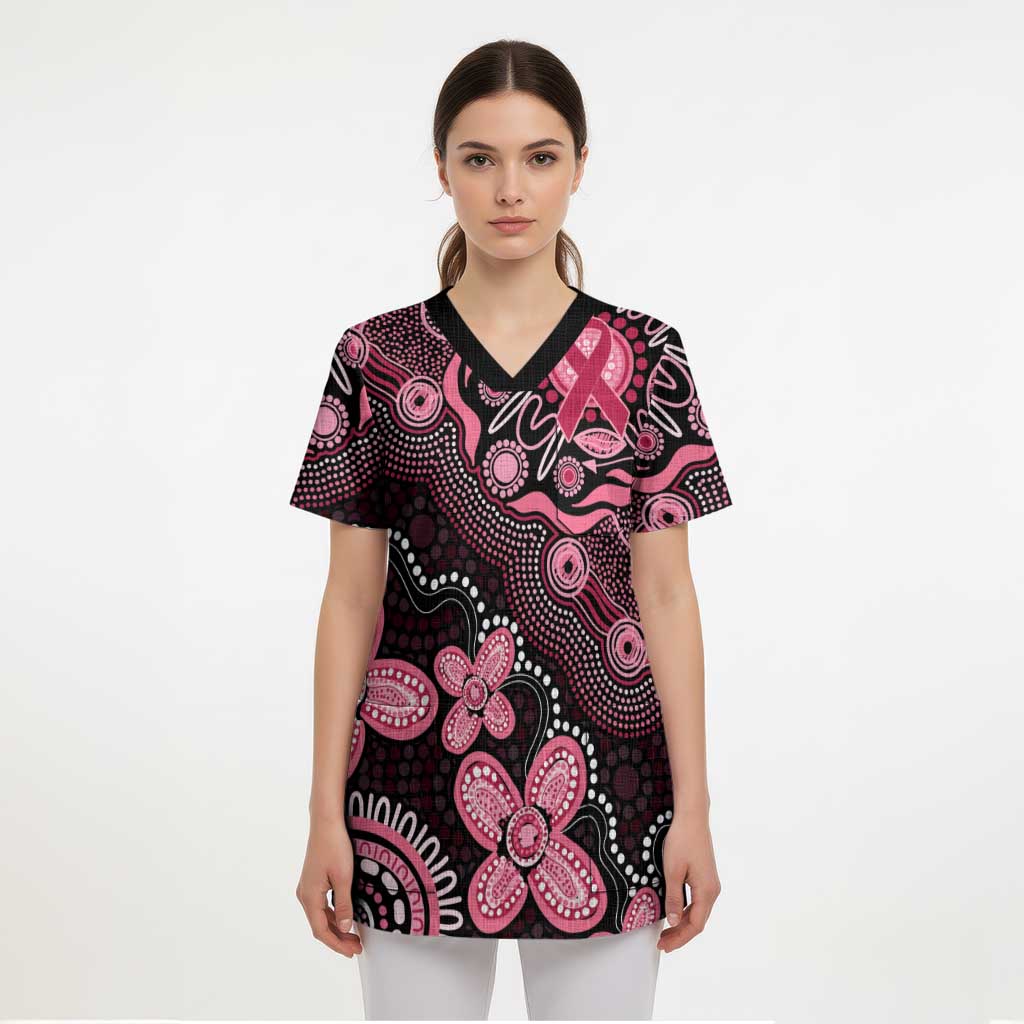 Honoring 50 Years of NAIDOC 2025 Personalised Scrub Top Pink Power - Aussie Hoodie