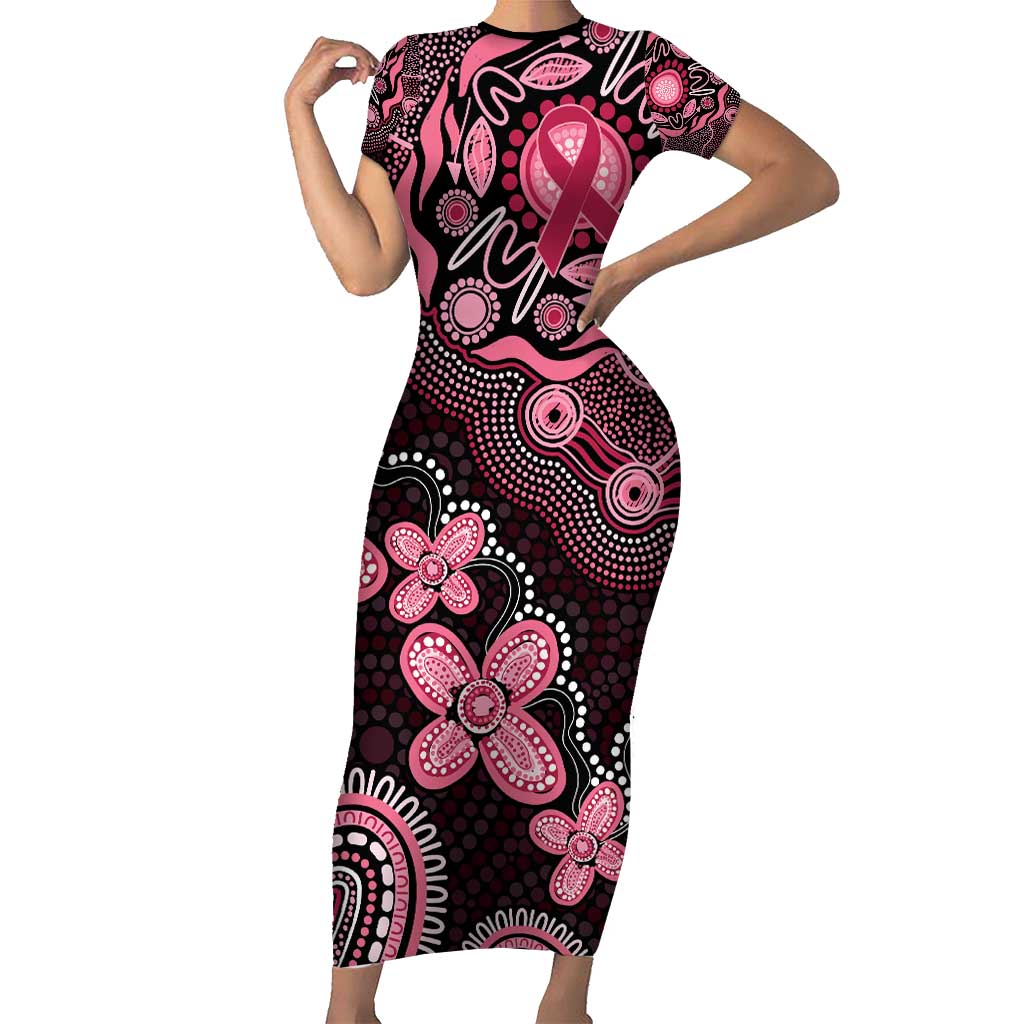 Honoring 50 Years of NAIDOC 2025 Personalised Short Sleeve Bodycon Dress Pink Power