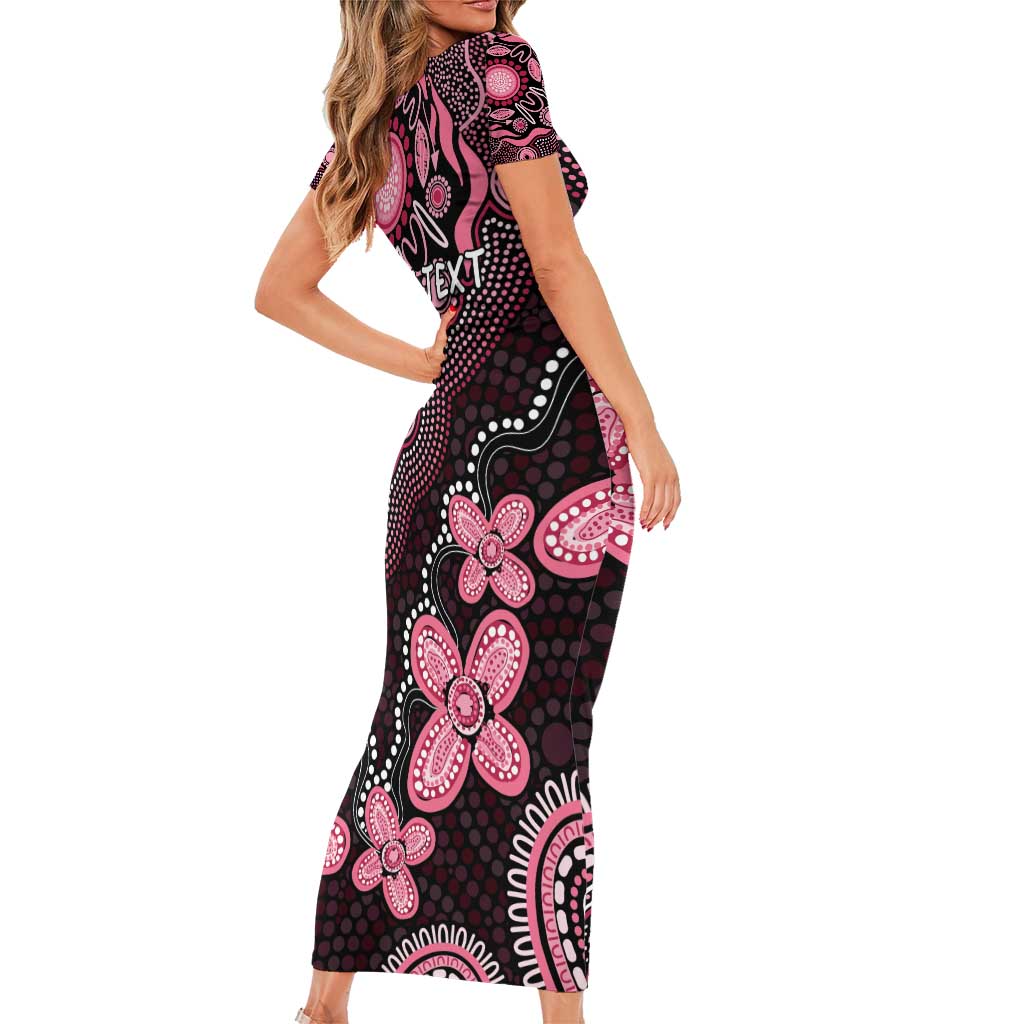Honoring 50 Years of NAIDOC 2025 Personalised Short Sleeve Bodycon Dress Pink Power