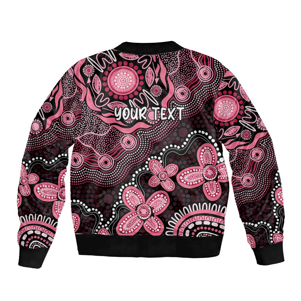 Honoring 50 Years of NAIDOC 2025 Personalised Sleeve Zip Bomber Jacket Pink Power