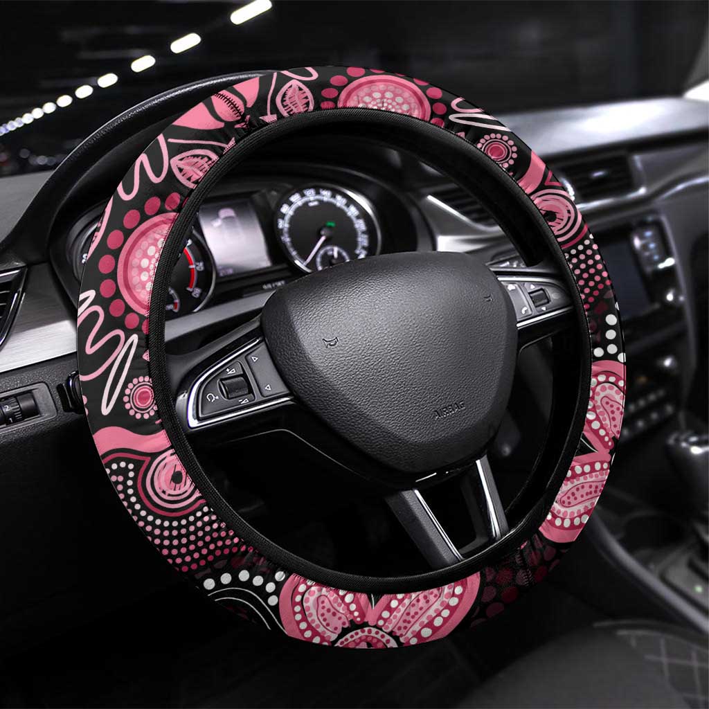 Honoring 50 Years of NAIDOC 2025 Steering Wheel Cover Pink Power