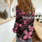 Honoring 50 Years of NAIDOC 2025 Personalised Women Casual Shirt Pink Power