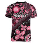 Honoring 50 Years of NAIDOC 2025 Personalised Women V-Neck T-Shirt Pink Power