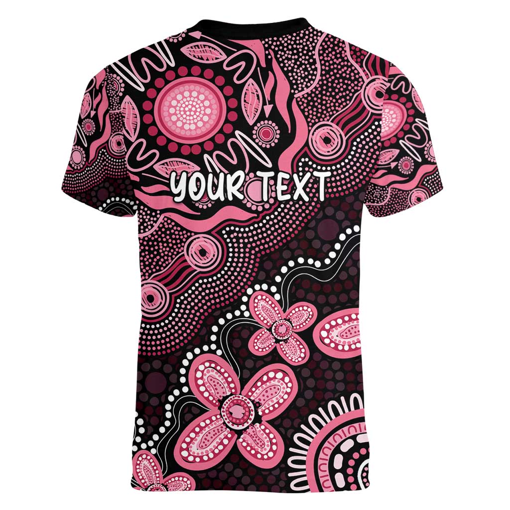 Honoring 50 Years of NAIDOC 2025 Personalised Women V-Neck T-Shirt Pink Power