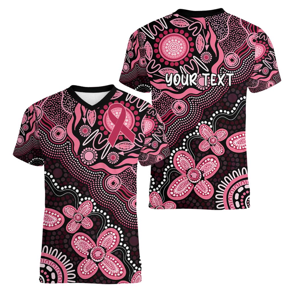 Honoring 50 Years of NAIDOC 2025 Personalised Women V-Neck T-Shirt Pink Power