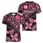 Honoring 50 Years of NAIDOC 2025 Personalised Women V-Neck T-Shirt Pink Power