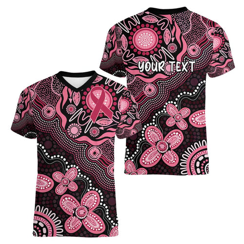 Honoring 50 Years of NAIDOC 2025 Personalised Women V-Neck T-Shirt Pink Power