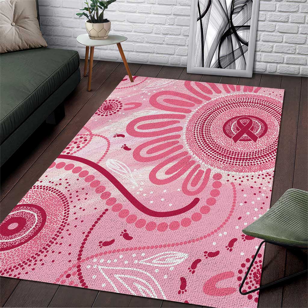 NAIDOC Week 2025 Indigenous Area Rug Breast Cancer Pink Ribbon