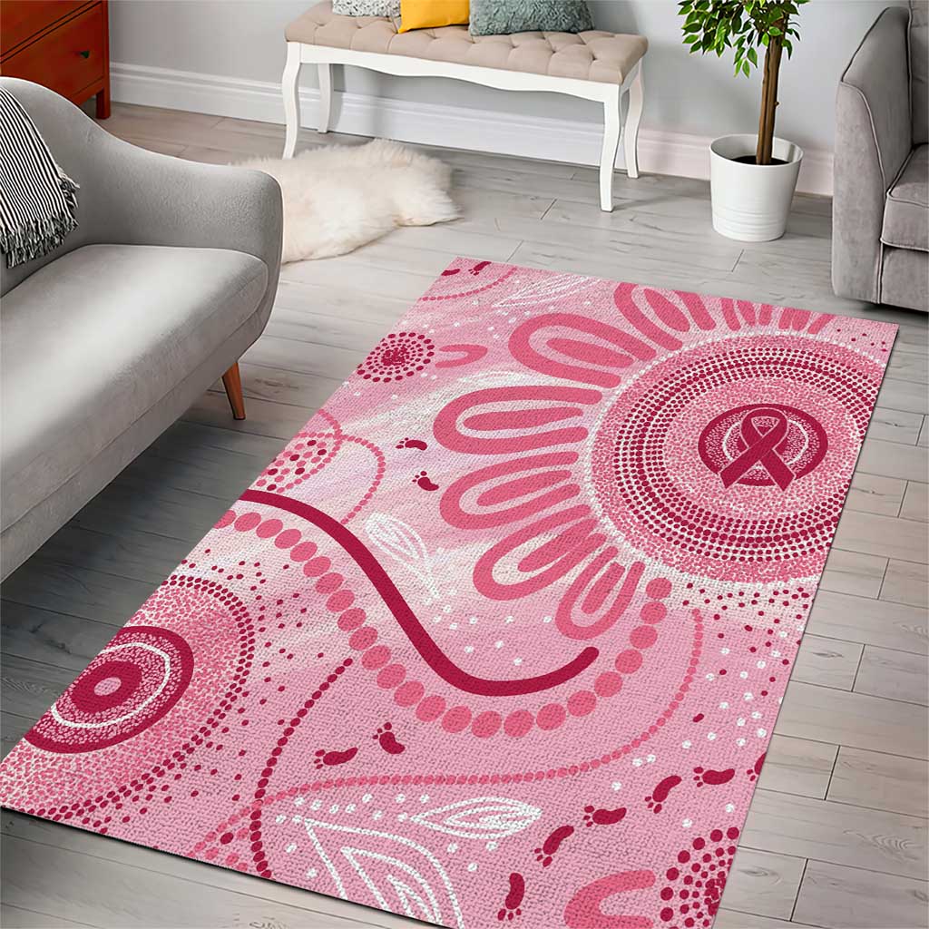 NAIDOC Week 2025 Indigenous Area Rug Breast Cancer Pink Ribbon