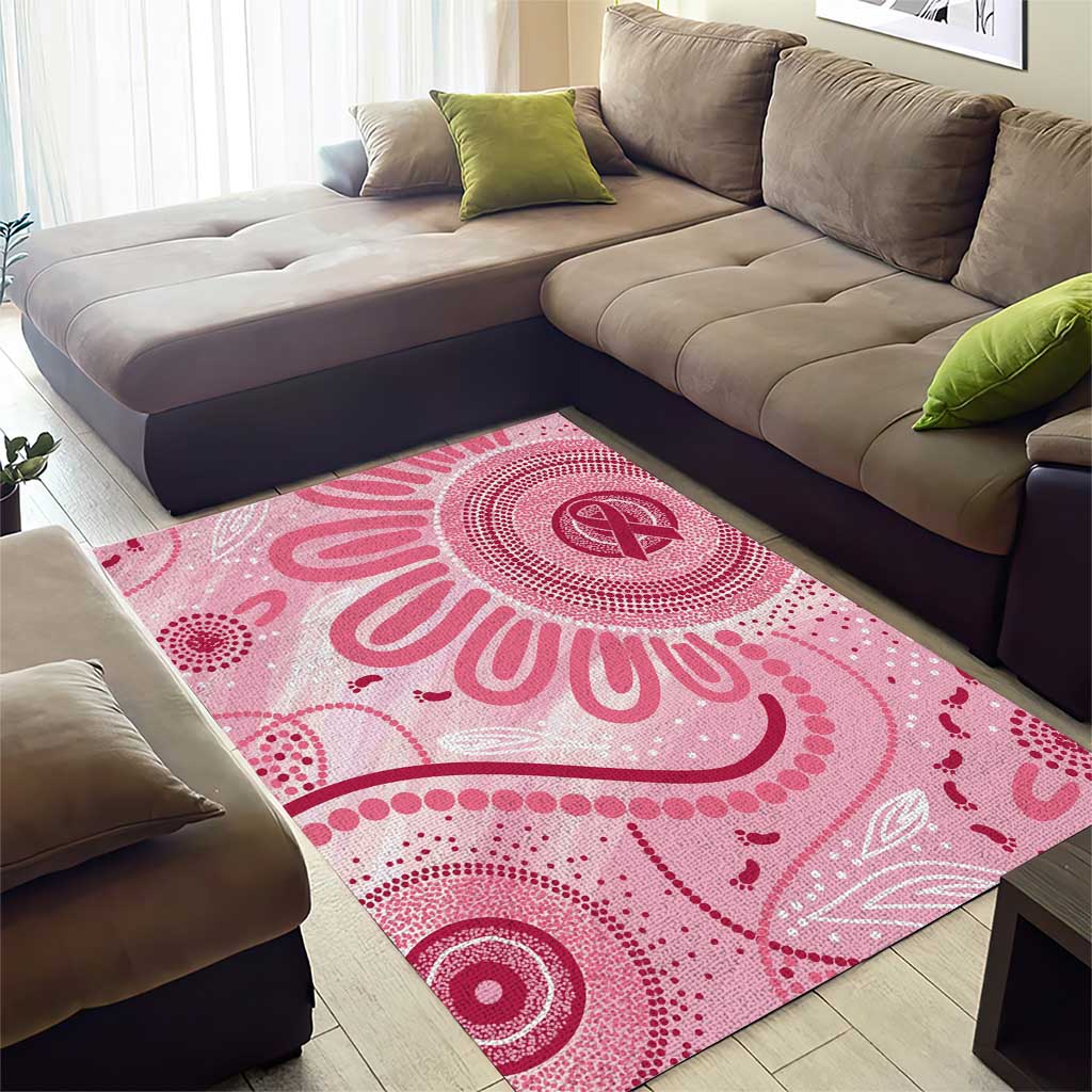 NAIDOC Week 2025 Indigenous Area Rug Breast Cancer Pink Ribbon
