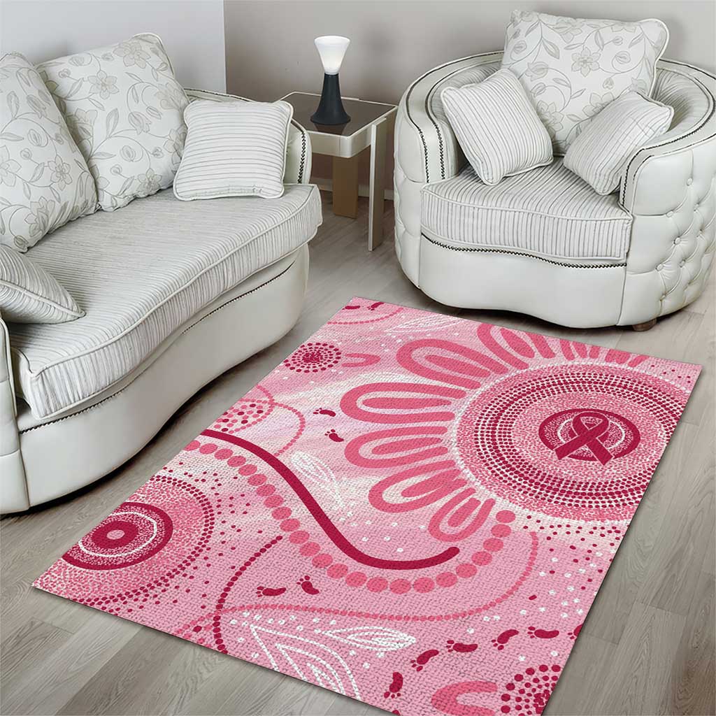 NAIDOC Week 2025 Indigenous Area Rug Breast Cancer Pink Ribbon