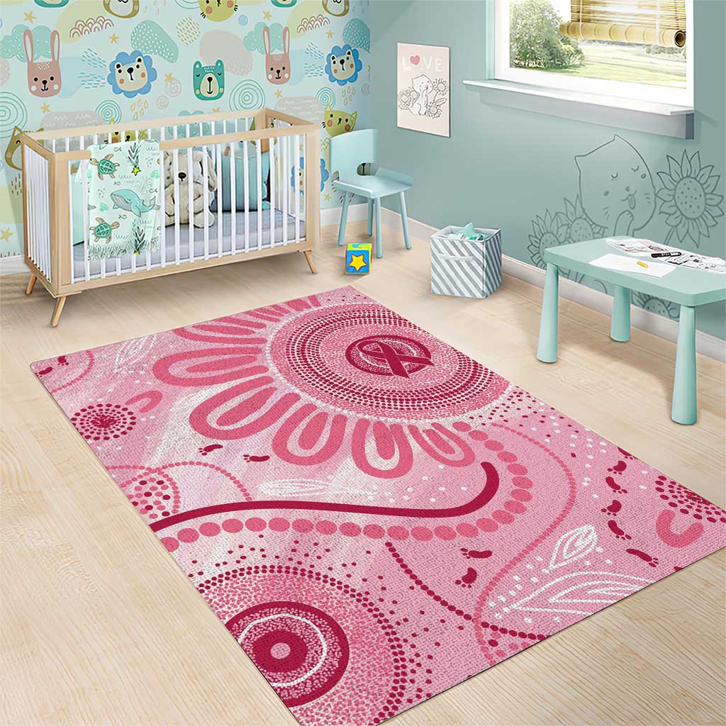 NAIDOC Week 2025 Indigenous Area Rug Breast Cancer Pink Ribbon