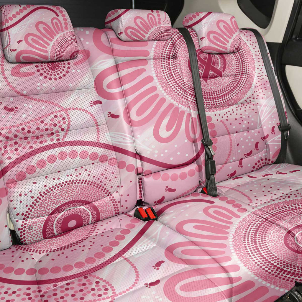 NAIDOC Week 2025 Indigenous Back Car Seat Cover Breast Cancer Pink Ribbon