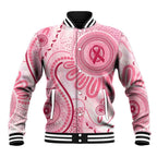 NAIDOC Week 2025 Indigenous Baseball Jacket Breast Cancer Pink Ribbon