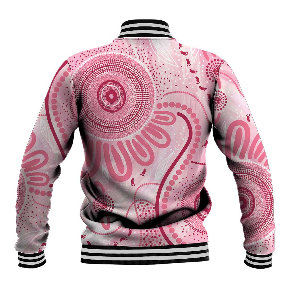 NAIDOC Week 2025 Indigenous Baseball Jacket Breast Cancer Pink Ribbon
