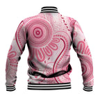 NAIDOC Week 2025 Indigenous Baseball Jacket Breast Cancer Pink Ribbon