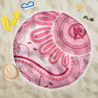 NAIDOC Week 2025 Indigenous Beach Blanket Breast Cancer Pink Ribbon