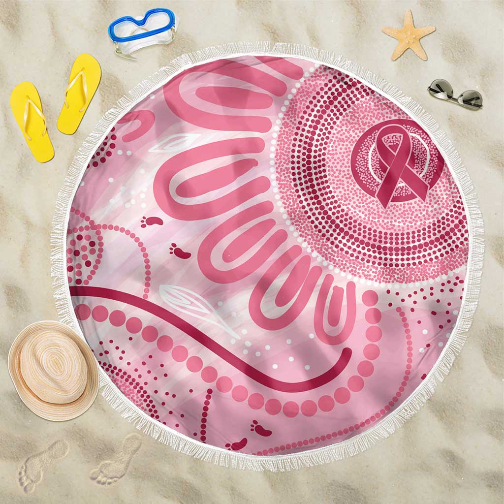NAIDOC Week 2025 Indigenous Beach Blanket Breast Cancer Pink Ribbon