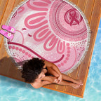 NAIDOC Week 2025 Indigenous Beach Blanket Breast Cancer Pink Ribbon