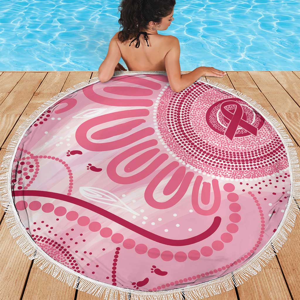 NAIDOC Week 2025 Indigenous Beach Blanket Breast Cancer Pink Ribbon