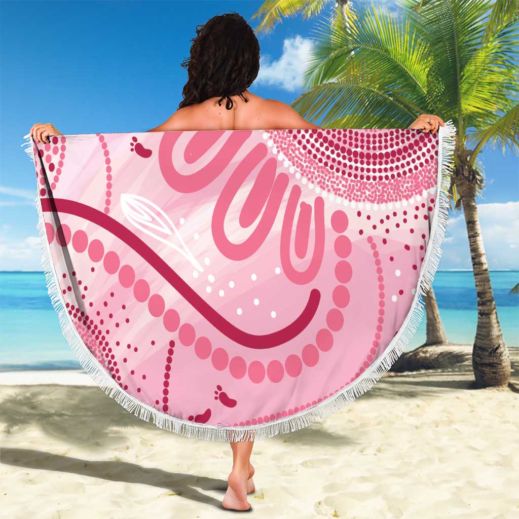 NAIDOC Week 2025 Indigenous Beach Blanket Breast Cancer Pink Ribbon