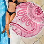 NAIDOC Week 2025 Indigenous Beach Blanket Breast Cancer Pink Ribbon