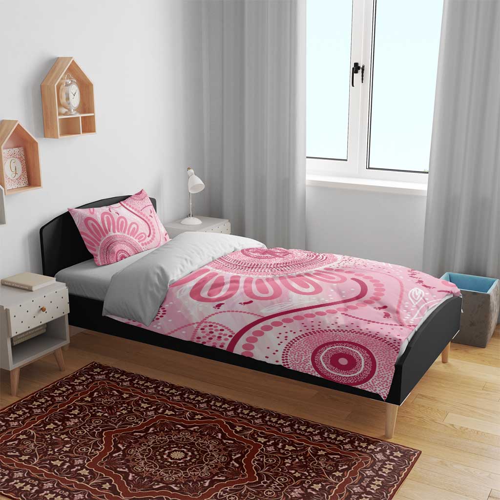 NAIDOC Week 2025 Indigenous Bedding Set Breast Cancer Pink Ribbon