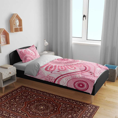 NAIDOC Week 2025 Indigenous Bedding Set Breast Cancer Pink Ribbon