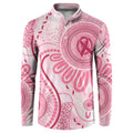 NAIDOC Week 2025 Indigenous Button Sweatshirt Breast Cancer Pink Ribbon