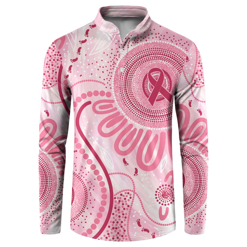 NAIDOC Week 2025 Indigenous Button Sweatshirt Breast Cancer Pink Ribbon