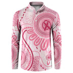 NAIDOC Week 2025 Indigenous Button Sweatshirt Breast Cancer Pink Ribbon