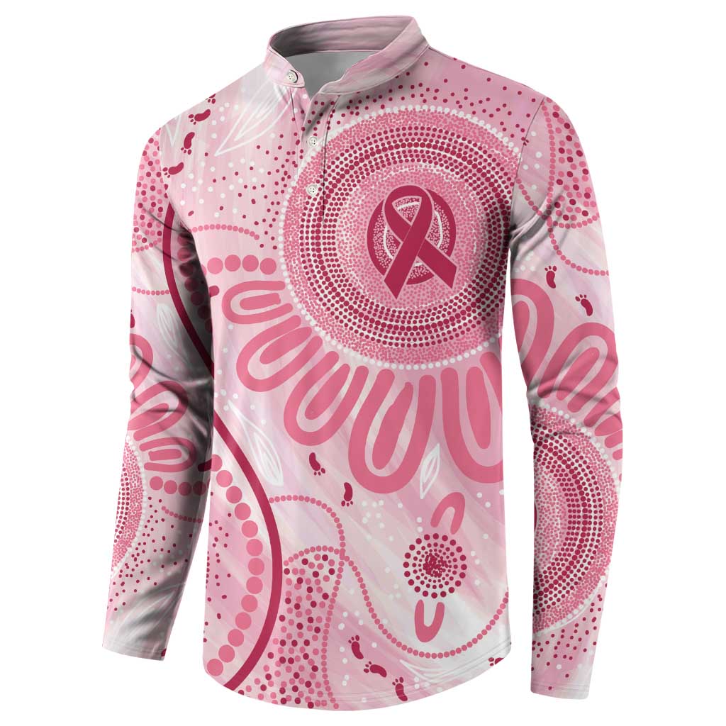 NAIDOC Week 2025 Indigenous Button Sweatshirt Breast Cancer Pink Ribbon