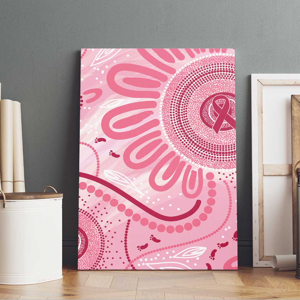 NAIDOC Week 2025 Indigenous Canvas Wall Art Breast Cancer Pink Ribbon