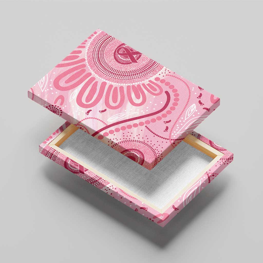 NAIDOC Week 2025 Indigenous Canvas Wall Art Breast Cancer Pink Ribbon