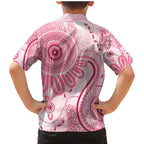NAIDOC Week 2025 Indigenous Family Matching Mermaid Dress and Hawaiian Shirt Breast Cancer Pink Ribbon